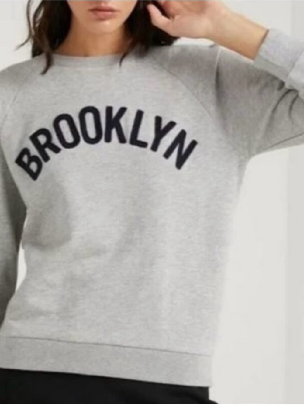 J. Crew Light Gray Crewneck Sweatshirt with Black Neck Tag